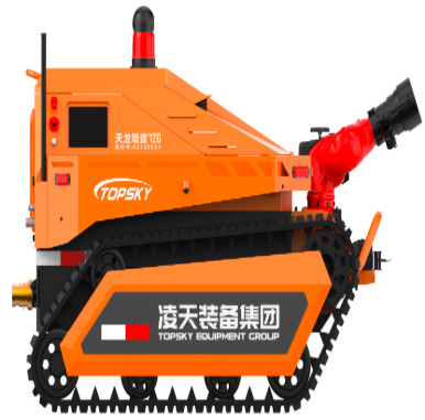 6hrs Battery Time Fire Fighting Robot For Fire Suppression Main Engine Weight 28kg