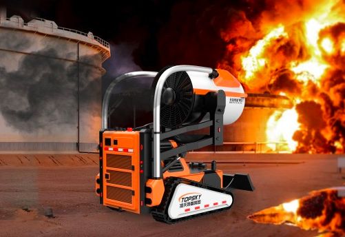 Firefighting Fire-extinguishing Robot 3rd Generation Oil-powered Hydraulic With Water Hose Frame