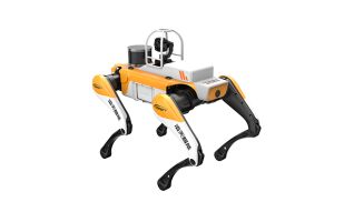 Elektrik denetimi dört ayaklı robot köpek (yavru + kendi kendine organize olan ağ + lazer navigasyon + endüstriyel kontrol bilgisayarı + çift optik pan-tilt)